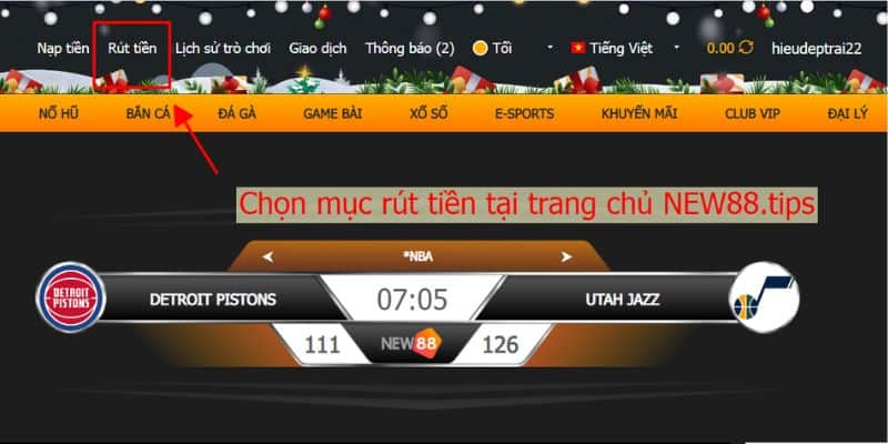 Rút Tiền New88 - Quy Trình Rút Tiền Đơn Giản 11 Rút tiền NEW88