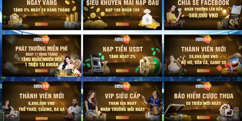 Casino New88 Nhận Ngay Khuyến Mãi Khủng 7 Casino New88 có những khuyến mãi khủng nào?