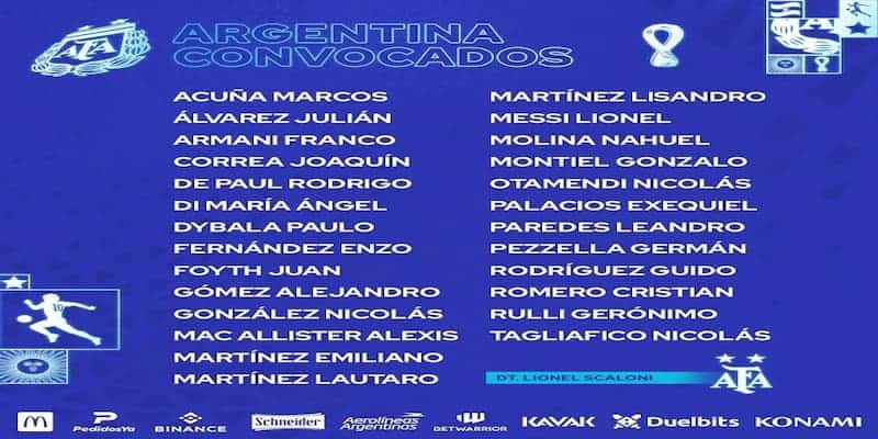Dàn Sao Tuyển Argentina Tham Dự World Cup 2022 8 Danh sách dàn sao Argentina dự World Cup 2022